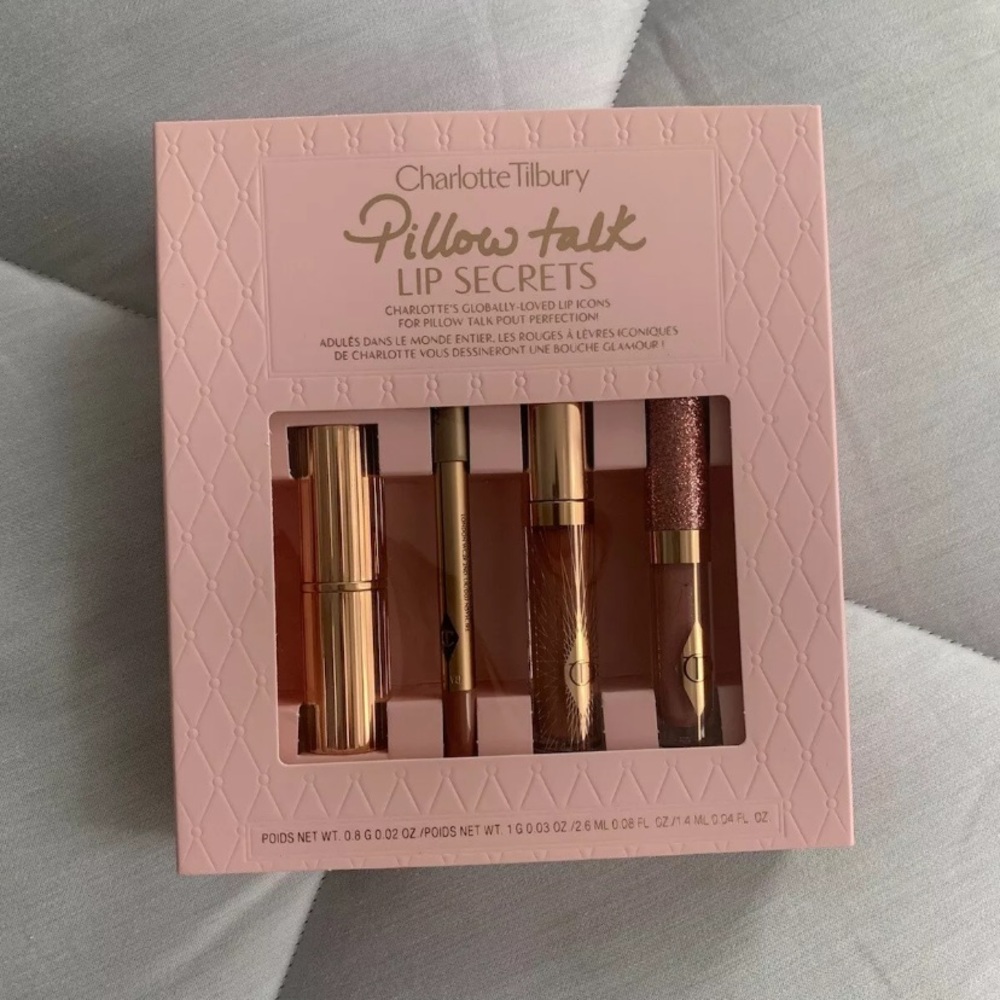 Charlotte Tilbury Pillow Talk Lip Secrets Set Brand New In Box ($73 value)